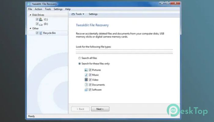 TweakBit File Recovery 8.0 Tam Sürüm Aktif Edilmiş Ücretsiz İndir