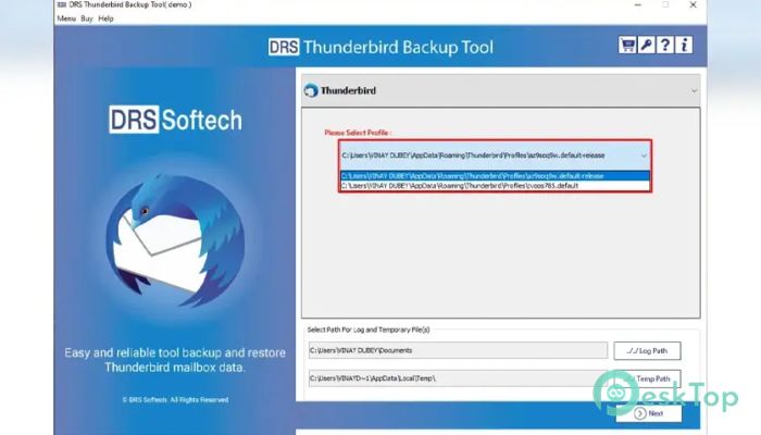 MigrateEmails Thunderbird Backup Tool 1.0 完全アクティベート版を無料でダウンロード