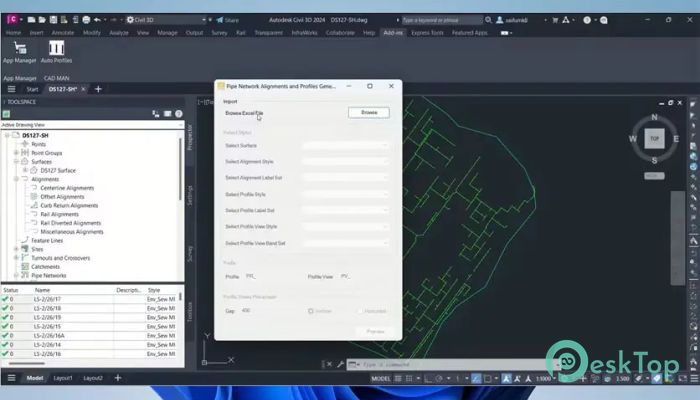 Скачать CAD MAN Pipe Network Alignments and Profile View Generator 1.0.1 полная версия активирована бесплатно