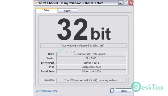 64bit Checker  1.5.0 完全アクティベート版を無料でダウンロード