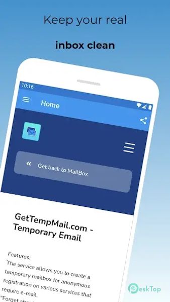 Télécharger GetTempMail - Temporary Email 1.0.2 APK MOD Gratuitement et Complet