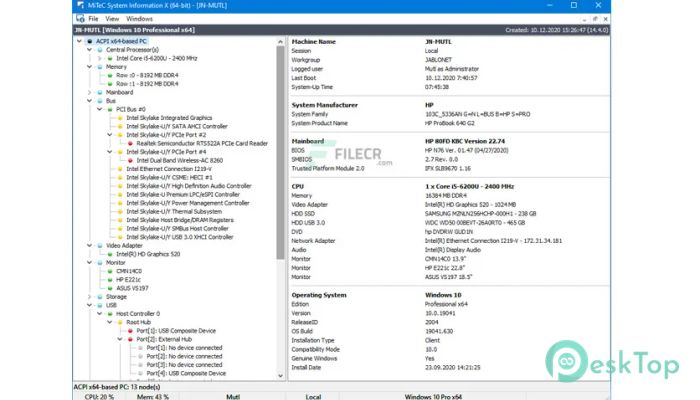 下载 MiTeC System Information X 5.0.0 免费完整激活版