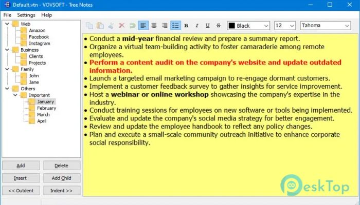 Download VovSoft Tree Notes 1.7.0 Free Full Activated