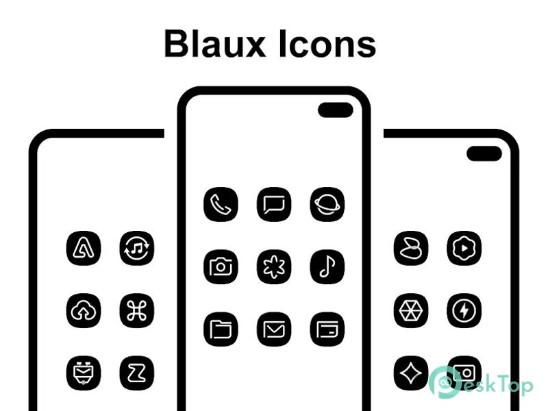 Blaux Black - Icon Pack 1.9.0 APK MOD Unlocked (Full) Free Download