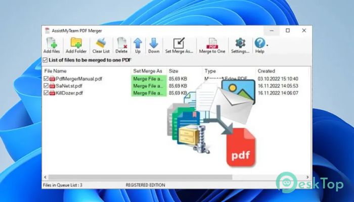  تحميل برنامج AssistMyTeam PDF Merger  1.0.404.0 برابط مباشر