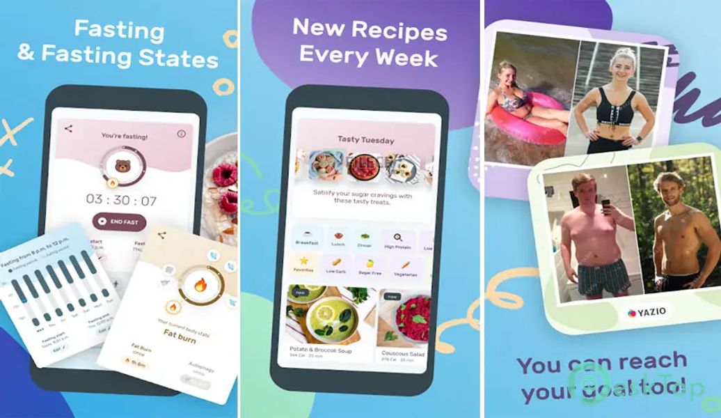 YAZIO Fasting & Food Tracker v7.9.2 APK MOD تحميل مجاني كامل