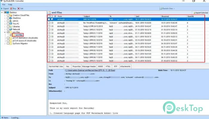 SysTools EML Converter 9.1 Tam Sürüm Aktif Edilmiş Ücretsiz İndir