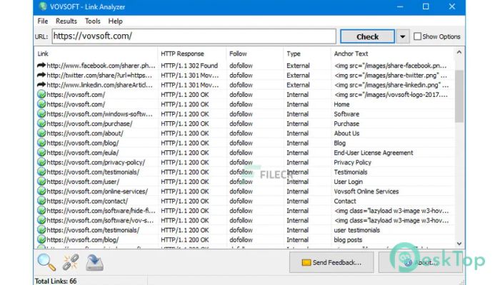 Download VovSoft Link Analyzer  1.6 Free Full Activated
