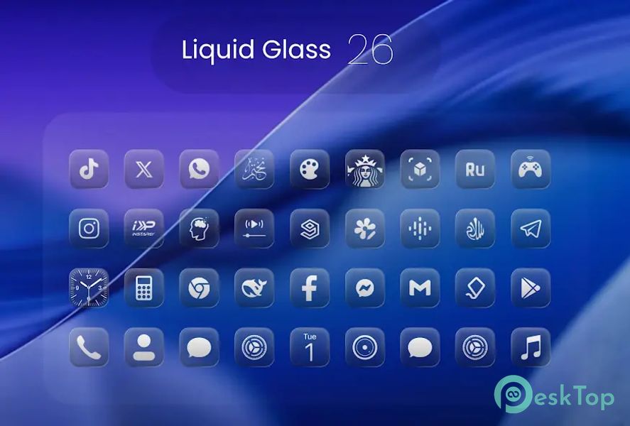 Liquid Glass 26 Icon Pack 1.6 APK MOD Полная бесплатная загрузка