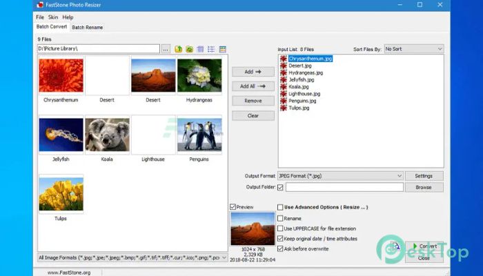 FastStone Photo Resizer 4.5 Corporate Tam Sürüm Aktif Edilmiş Ücretsiz İndir