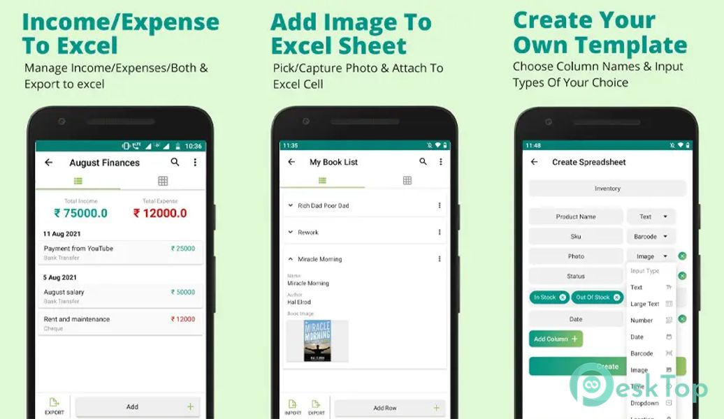 Excel Spreadsheet - Sheets App