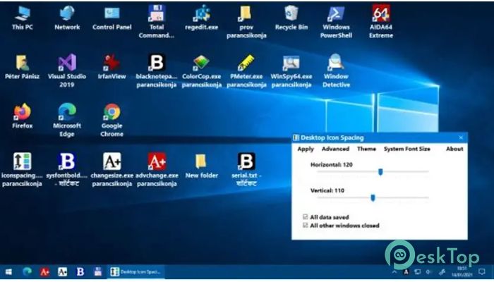 تحميل برنامج WinTools Desktop Icon Spacing  1.0.1.2 برابط مباشر