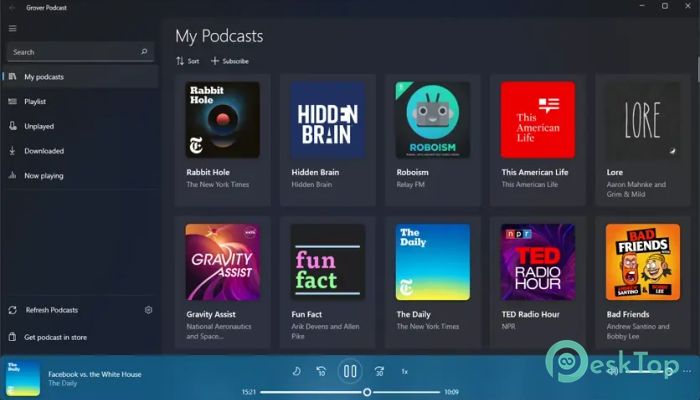 تحميل برنامج Grover Podcast  3.4.8.0 برابط مباشر