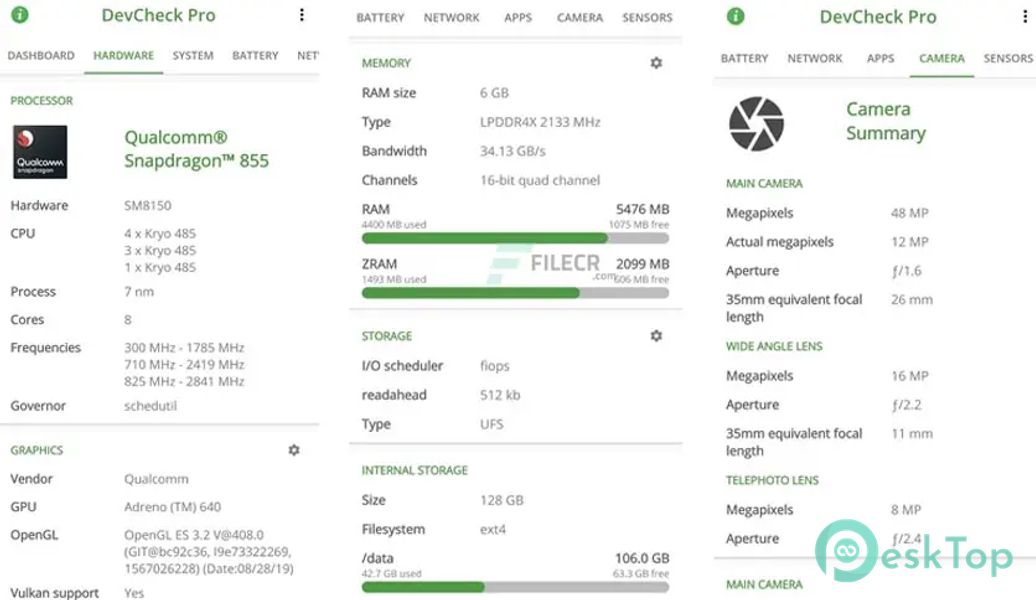 DevCheck Device & System Info 5.40 APK MOD Tam Ücretsiz İndir