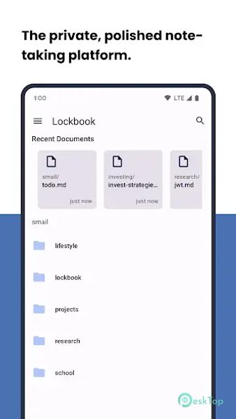 Lockbook: Note-taking Platform 0.9.16 APK MOD Полная бесплатная загрузка