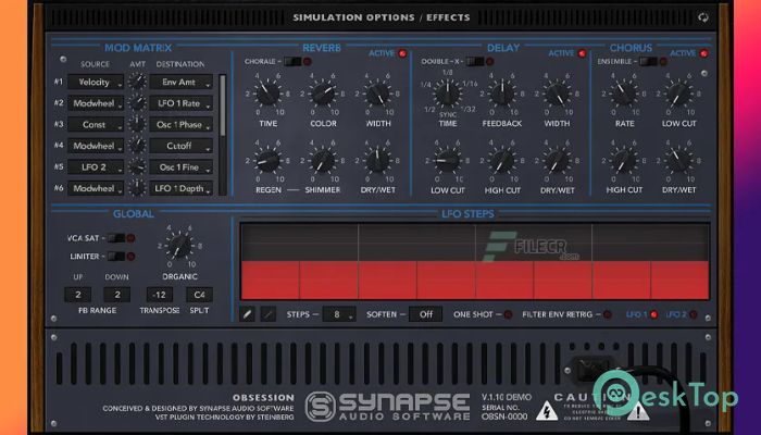 Download Synapse Audio Obsession  v1.2 Free For Mac