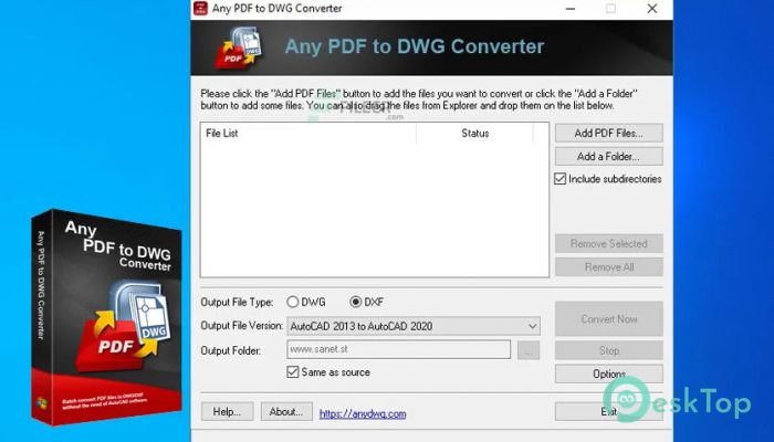  تحميل برنامج Any PDF to DWG Converter  2023.0 برابط مباشر