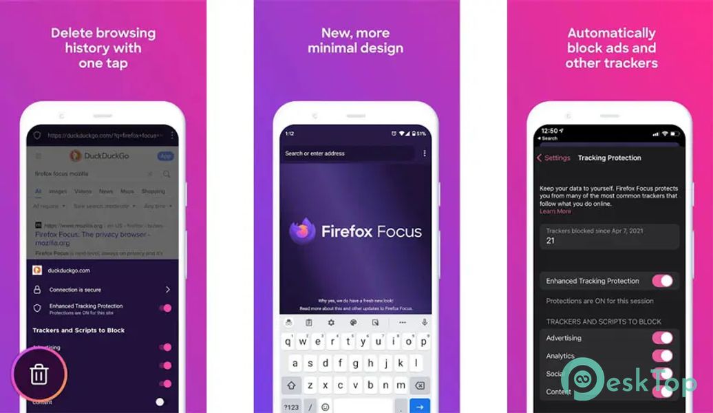 Firefox Focus: No Fuss Browser 125.0b9 APK MOD تحميل مجاني كامل