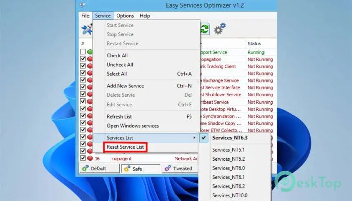 تحميل برنامج Sordum Easy Service Optimizer  1.2 برابط مباشر