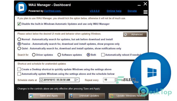  تحميل برنامج WAU Manager (Windows Automatic Updates) 3.3.0.0 برابط مباشر