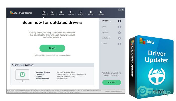 AVG Driver Updater 2.5.8 完全アクティベート版を無料でダウンロード