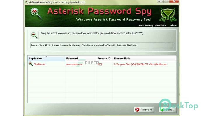 Asterisk Password Spy 12.0 Tam Sürüm Aktif Edilmiş Ücretsiz İndir