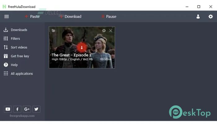 FreeGrabApp Free Hulu Download 5.1.3.601 Premium 完全アクティベート版を無料でダウンロード
