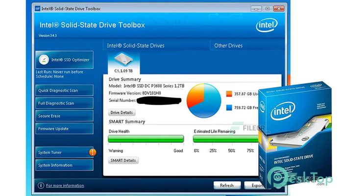 Intel Solid State Drive (SSD) Toolbox 3.5.15 完全アクティベート版を無料でダウンロード