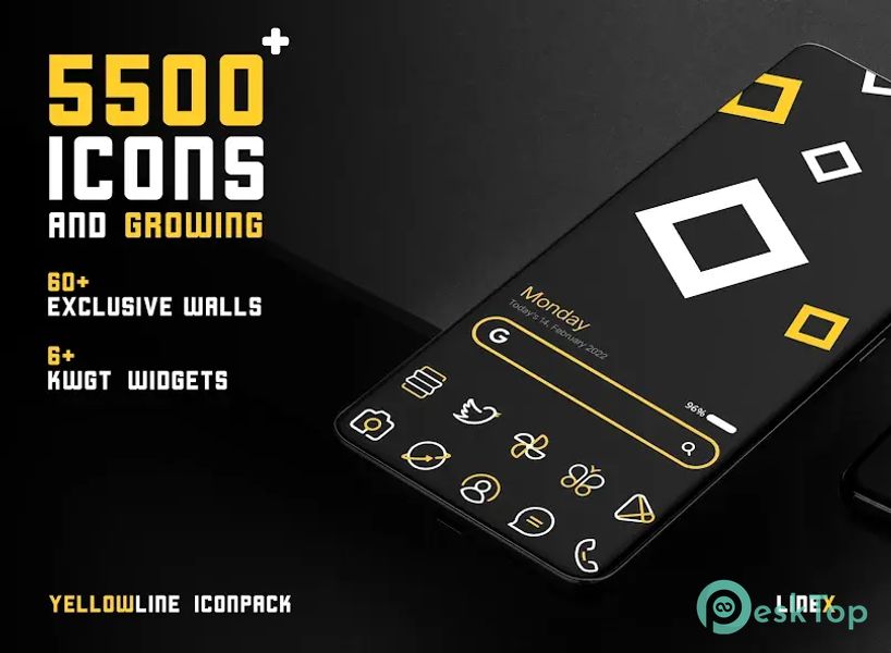 YellowLine Icon Pack : LineX 6.4.1 APK MOD Полная бесплатная загрузка