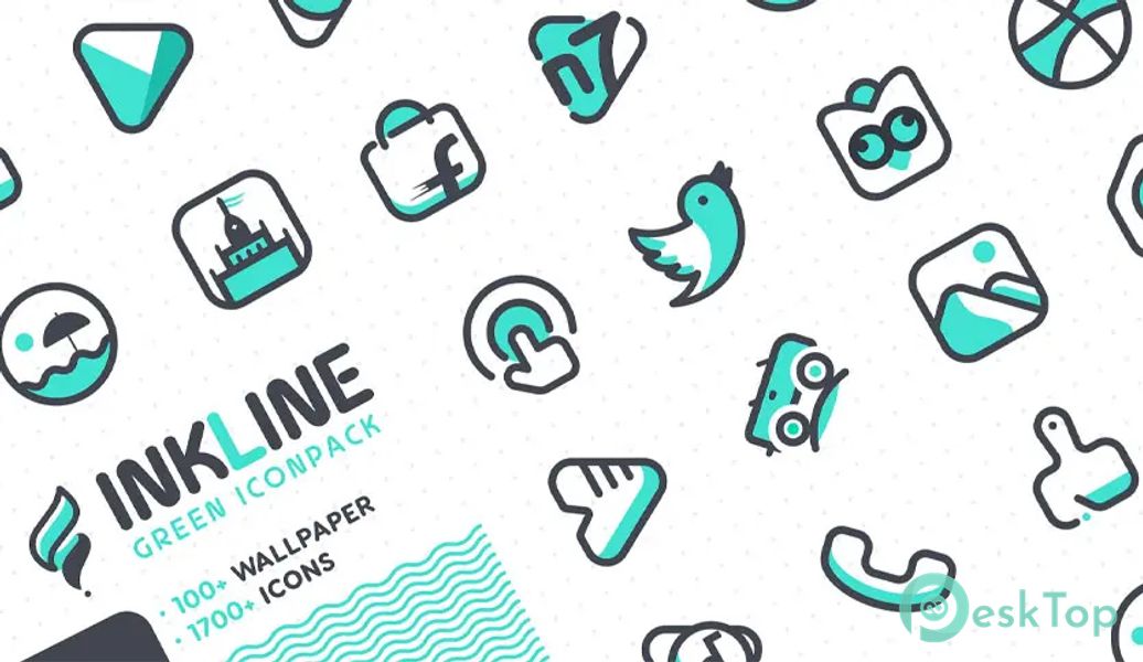 InkLine Green Iconpack 1.5 APK MOD Tam Ücretsiz İndir
