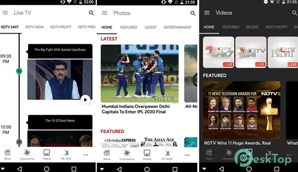 NDTV - Live TV And News 25.8.3 APK MOD Полная бесплатная загрузка