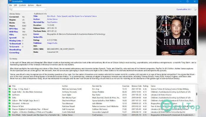 OpenAudible 4.4.7 Tam Sürüm Aktif Edilmiş Ücretsiz İndir