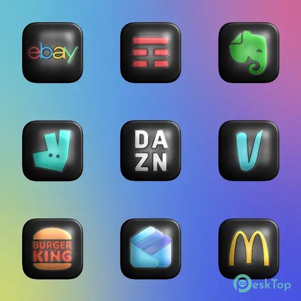 Glossy Dark 3D - Icon Pack 1.7 APK MOD Descarga gratuita completa