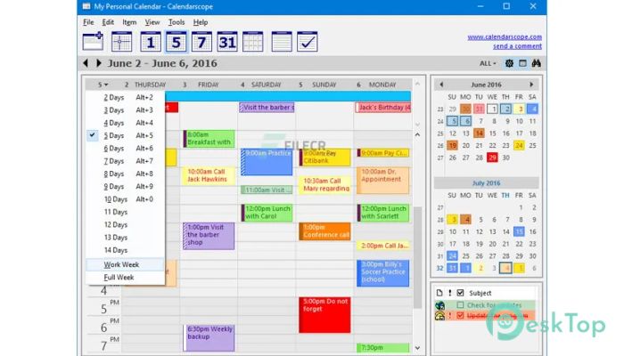 تحميل برنامج Calendarscope  12.5.1.1 برابط مباشر
