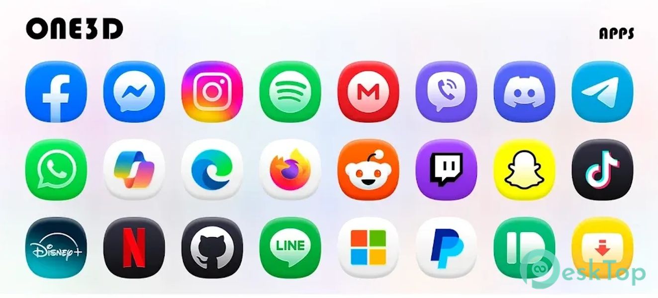 One3D - Icon Pack 2.1 APK MOD تحميل مجاني كامل