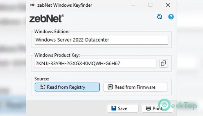下载 ZebNet Windows Keyfinder 7.0 免费完整激活版