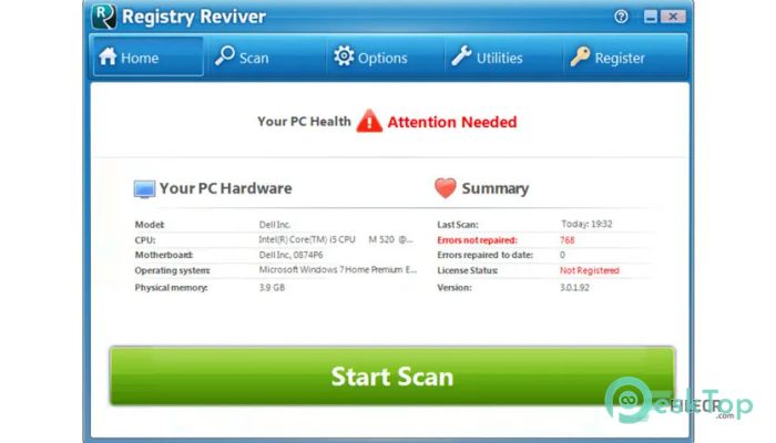 ReviverSoft Registry Reviver 4.23.3.10 完全アクティベート版を無料でダウンロード