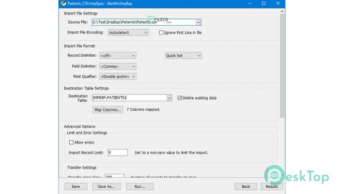 Скачать Benthic ImpExpPro 1.2.0.120 полная версия активирована бесплатно