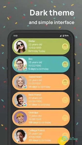 Upcoming Birthday Countdown 2.63 APK MOD Tam Ücretsiz İndir