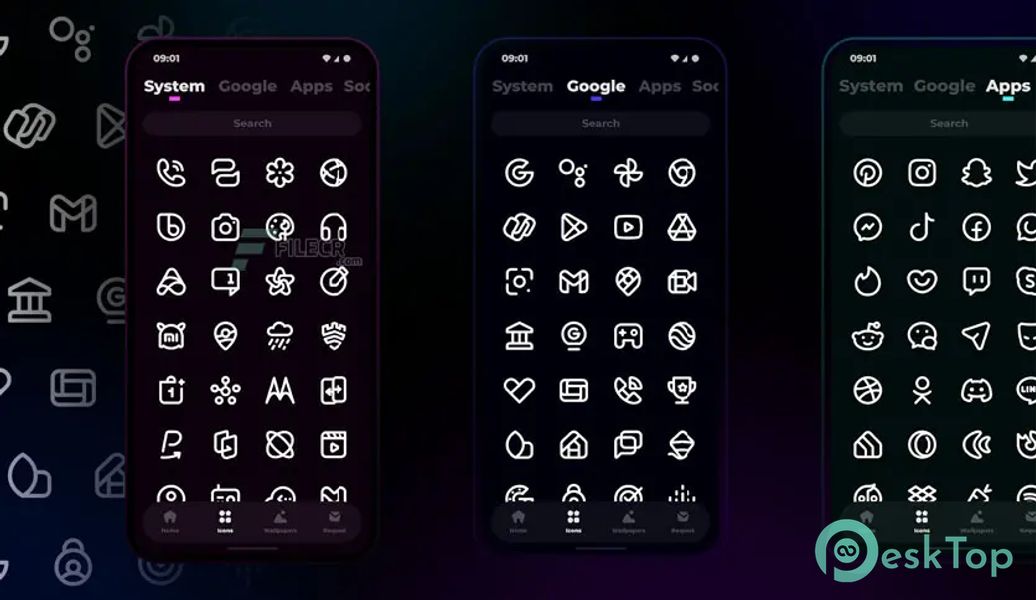 NYON LIGHT Icon Pack v1.1 APK MOD Descarga gratuita completa