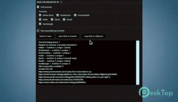 Aescripts - Stock Link Extractor for After Effects & Premiere