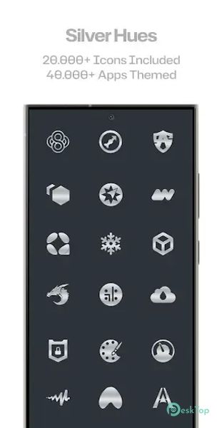 Silver Steel Icon Pack 6.1 APK MOD تحميل مجاني كامل