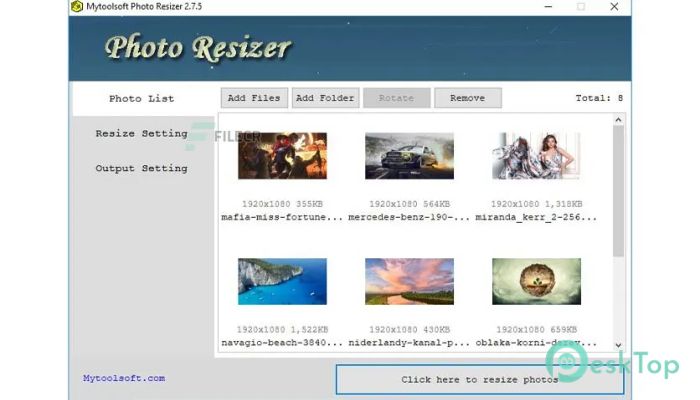 تحميل برنامج Mytoolsoft Photo Resizer  2.8.1 برابط مباشر