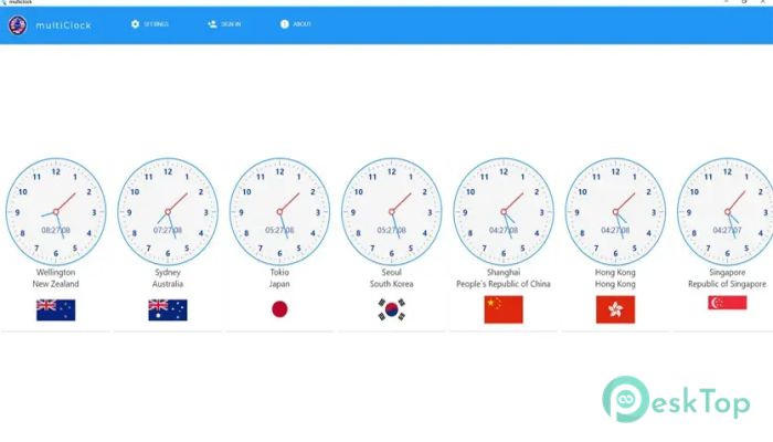 Télécharger Sergej Rudchenko MultiClock 1.0 Gratuitement Activé Complètement