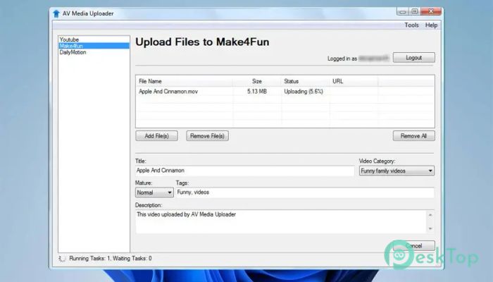 Скачать AVSOFT AV Media Uploader 1.0 полная версия активирована бесплатно