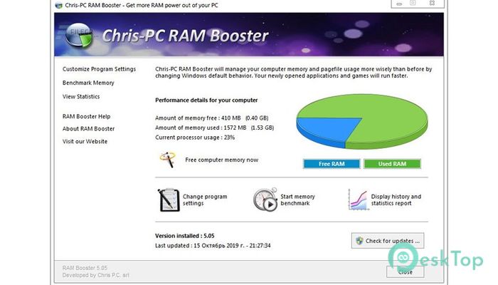  تحميل برنامج Chris-PC RAM Booster 7.24.0115 برابط مباشر