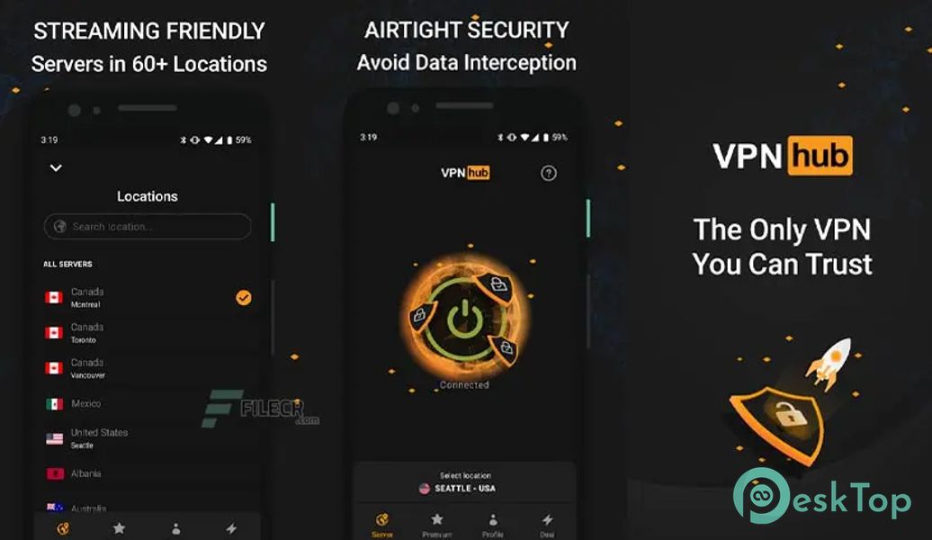 VPNhub – Unlimited & Secure v3.24.1 APK MOD Полная бесплатная загрузка