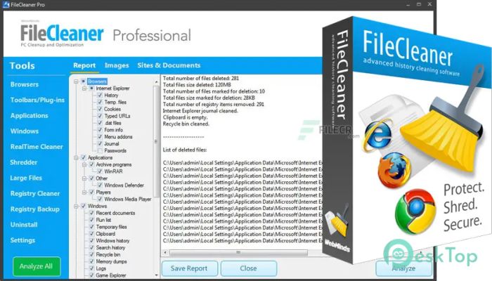 Скачать WebMinds FileCleaner Pro 5.1.0.347 полная версия активирована бесплатно