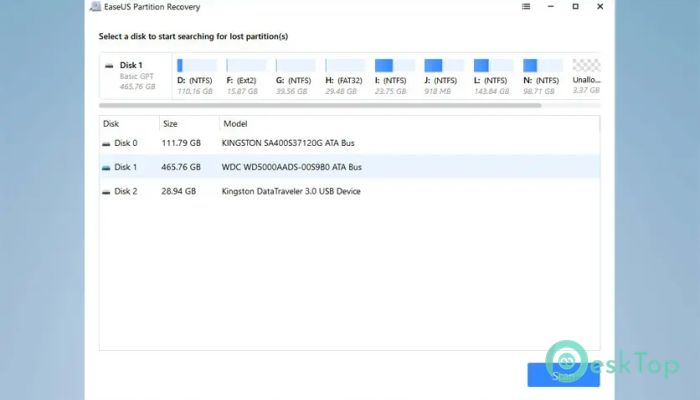 EaseUS Partition Recovery 9.1.0 完全アクティベート版を無料でダウンロード