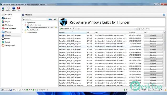 RetroShare 0.6.7a 完全アクティベート版を無料でダウンロード